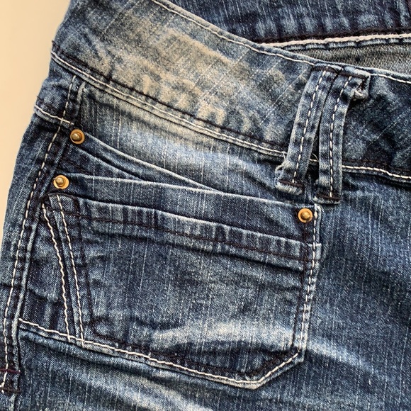 ANGELS Dark Blue with White Stonewash Jeans - Picture 2 of 12